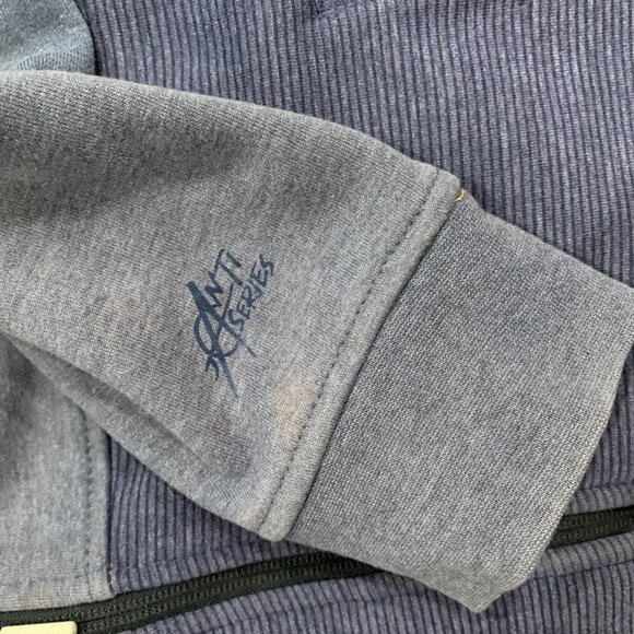 Rip Curl Mens Anti Series Fleece Lined Zip Hoodie Sz Medium Gray Warm Winter - Picture 4 of 5
